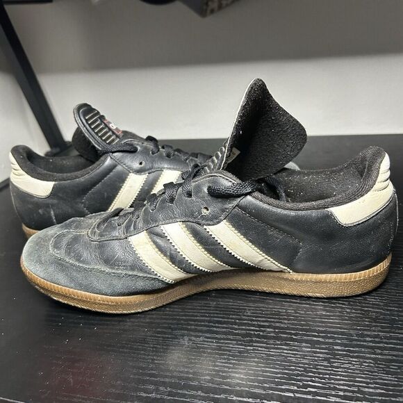 Adidas Samba Men’s Size 7.5 Classic Black White Leather Casual Shoes Sneakers - Picture 16 of 16